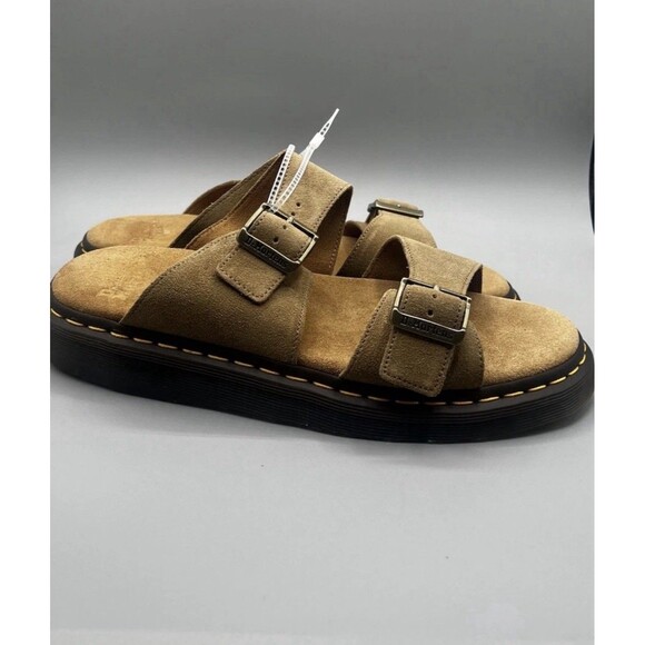 Dr. Martens Josef Sandals Tan Suede Leather Buckle Slide Mens 7M NWOB main image 8